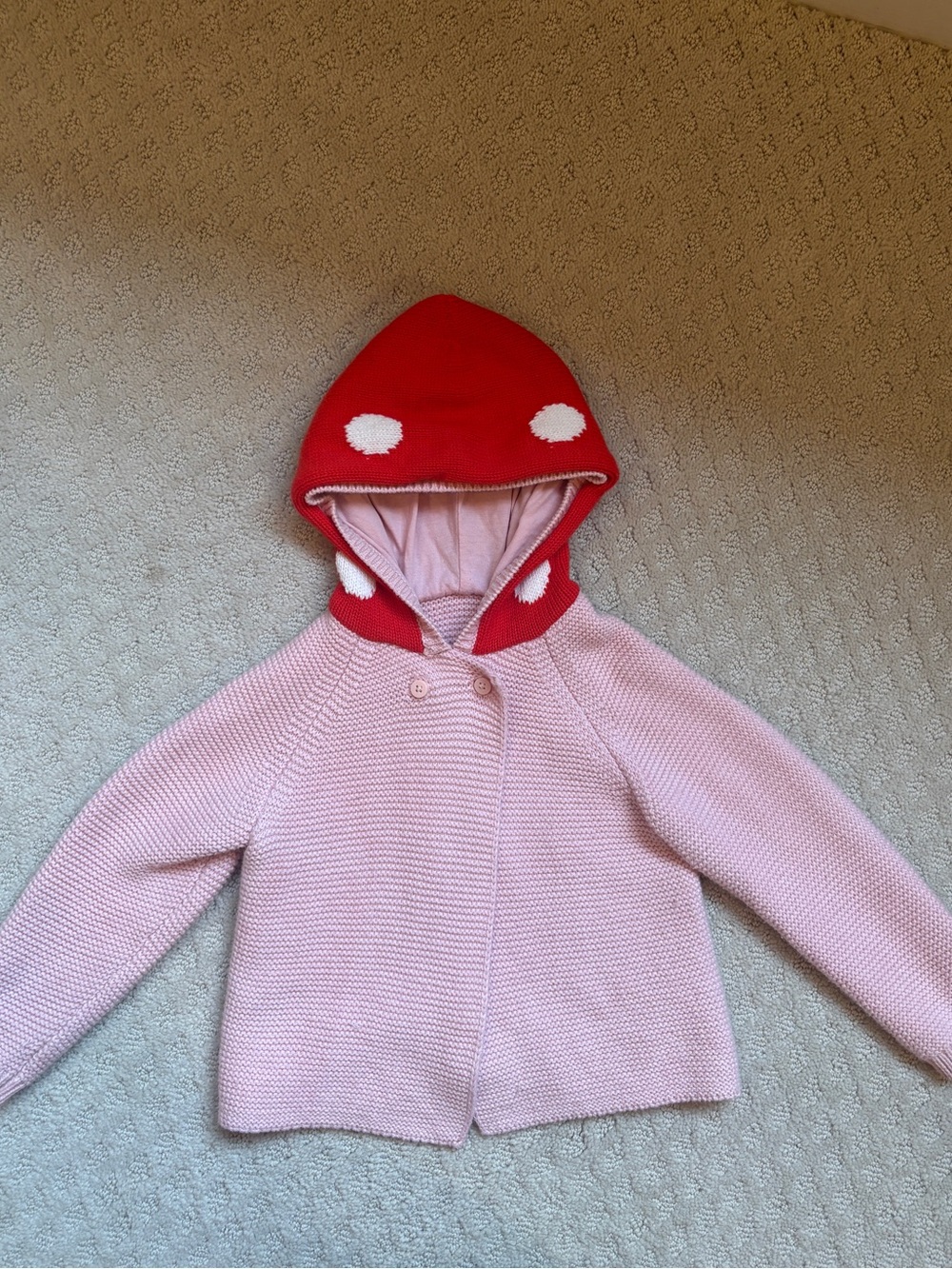 Stella McCartney Kids Pink Knit Sweater Coat